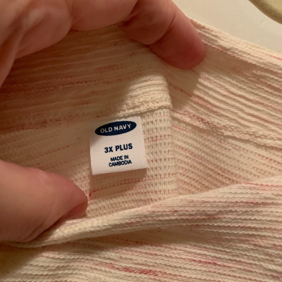 NWOT - Old Navy PLUS boat neck pink marled top - Picture 4 of 7